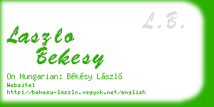 laszlo bekesy business card