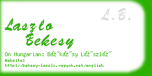 laszlo bekesy business card